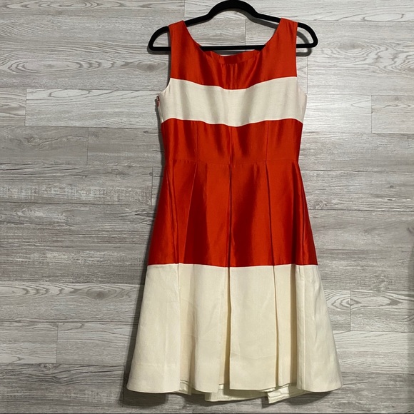 Kate Spade Red/Orange & Cream Colorblock Dress - Picture 8 of 10